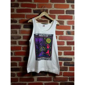 Vintage 90s Huntington’s Disease Triathlon Tank Top – Fruit of the Loom – Size L